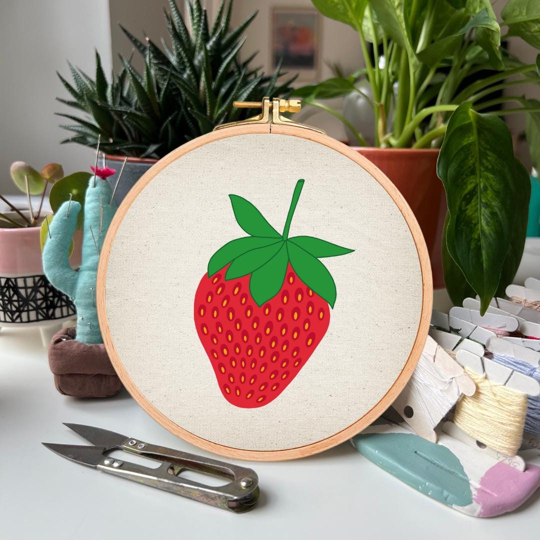 Strawberry - Hand Embroidery Pattern (PDF)