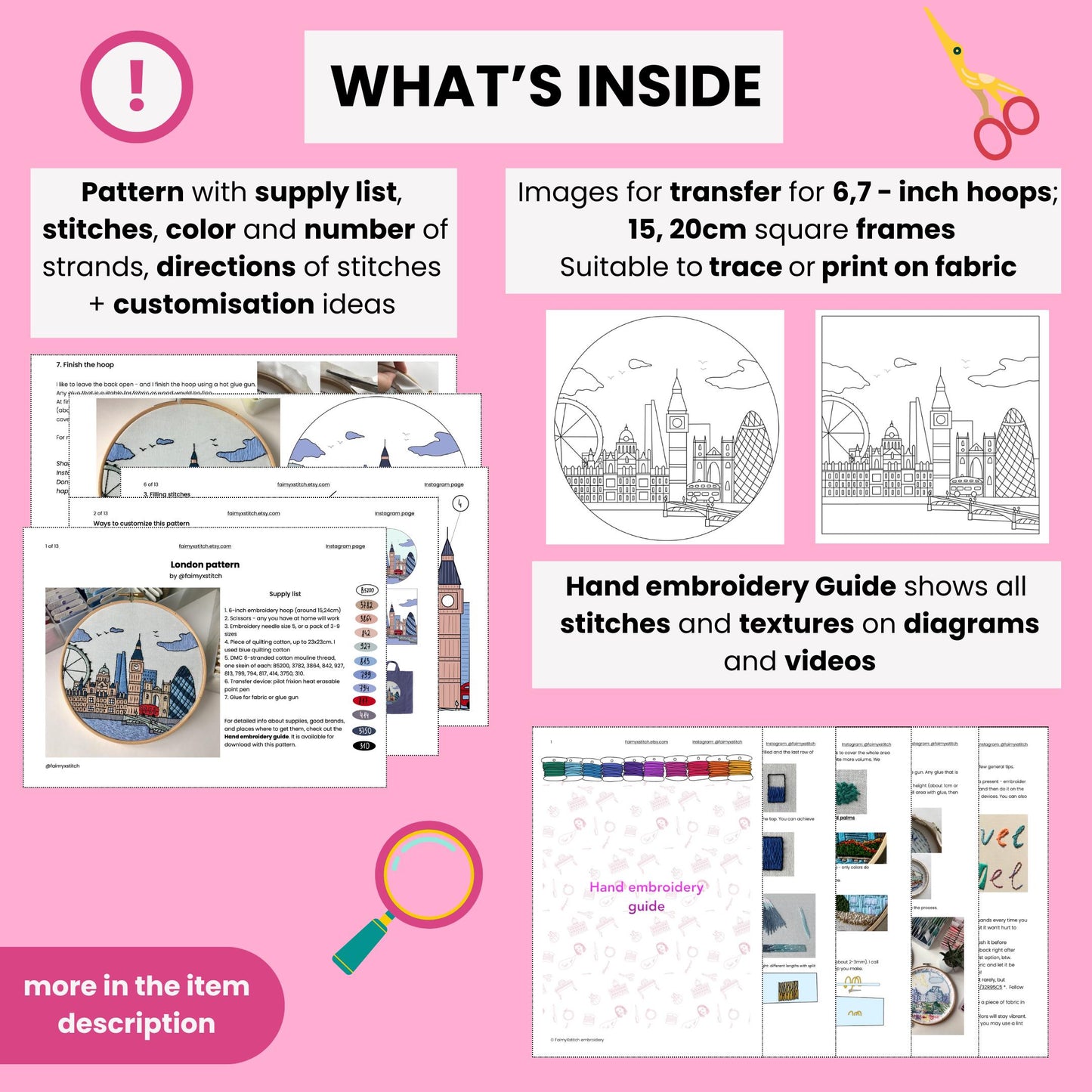 Boston, MA, Embroidery Art - Hand Embroidery Pattern (PDF)