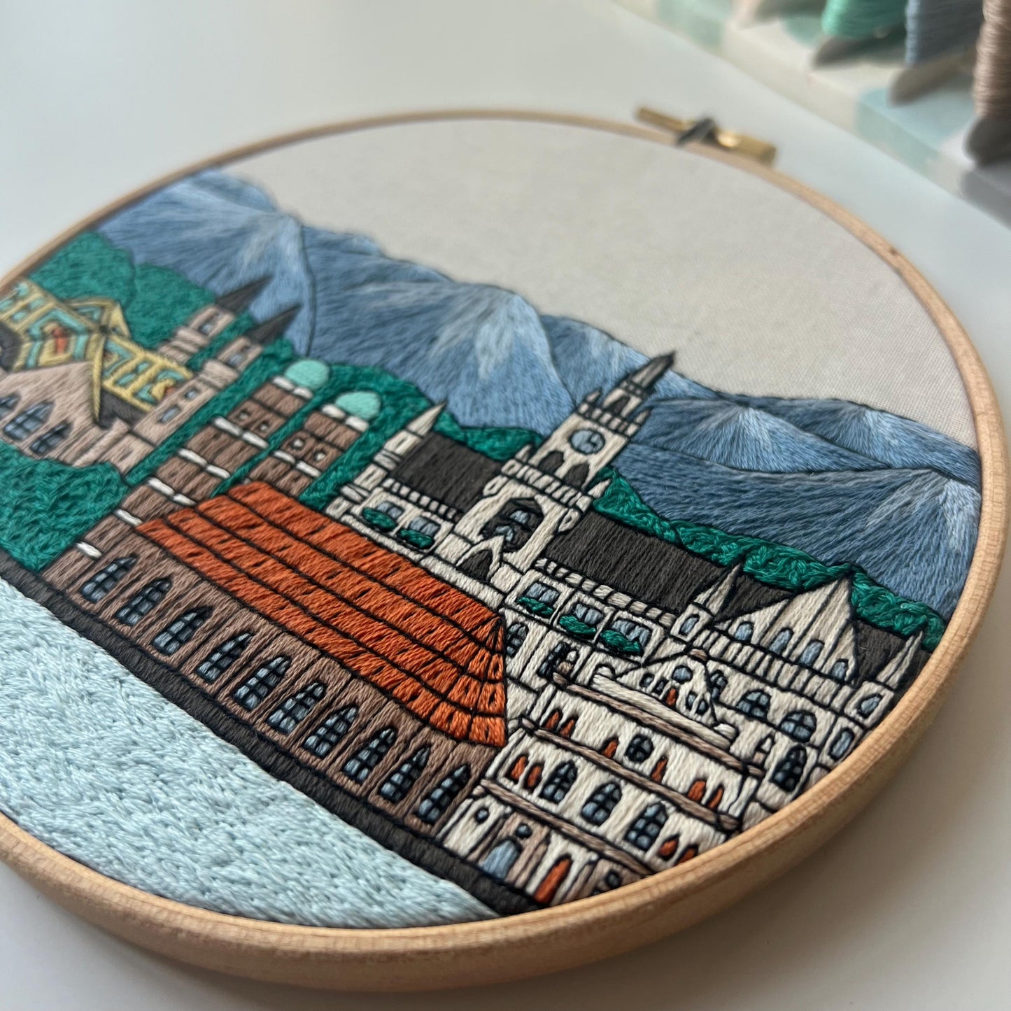 Munich, Germany, Cityscape - Hand Embroidery Pattern (PDF)