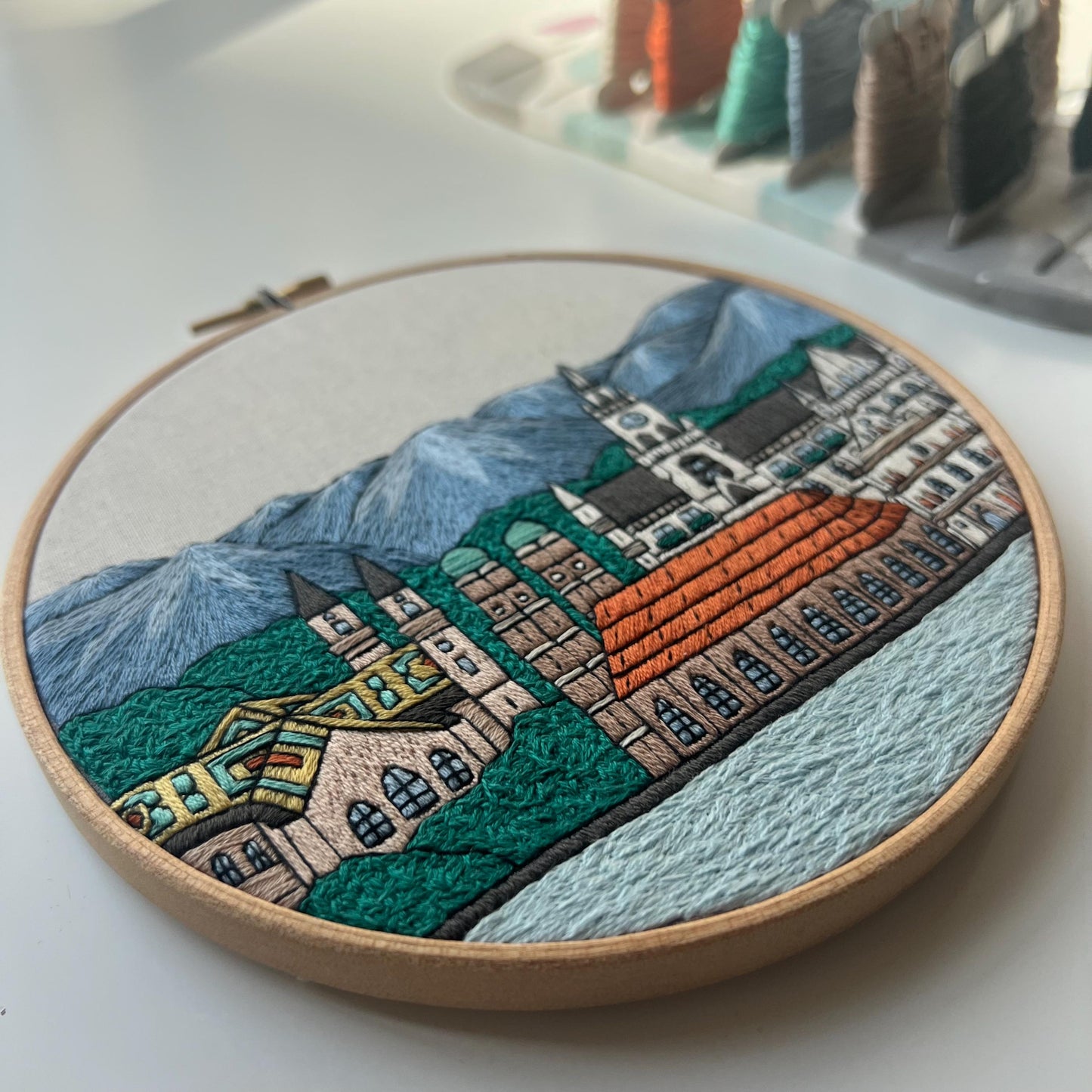 Munich, Germany, Cityscape - Hand Embroidery Pattern (PDF)