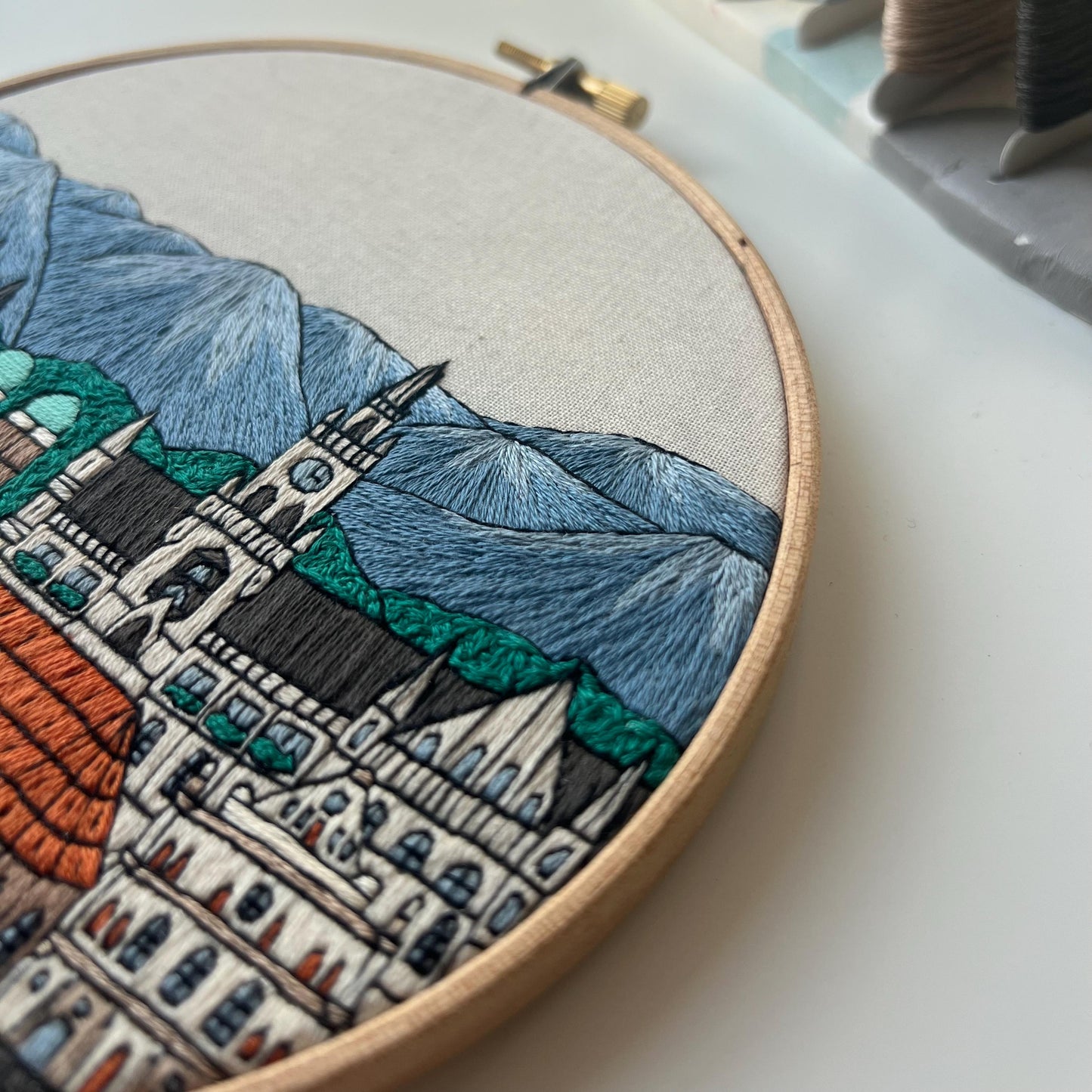 Munich, Germany, Cityscape - Hand Embroidery Pattern (PDF)