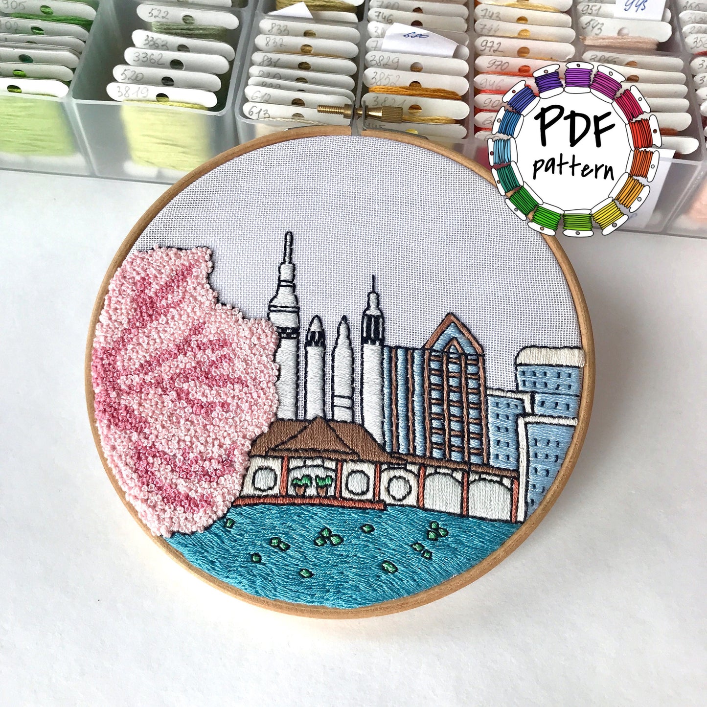 Huntsville, AL, Landscape - Hand Embroidery Pattern (PDF)