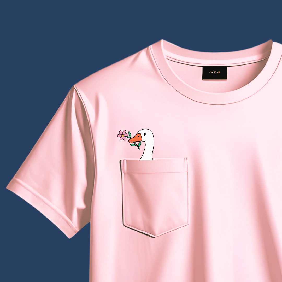 Valentine Goose with a flower - Hand Embroidery Pattern (PDF) faimyxstitch.com