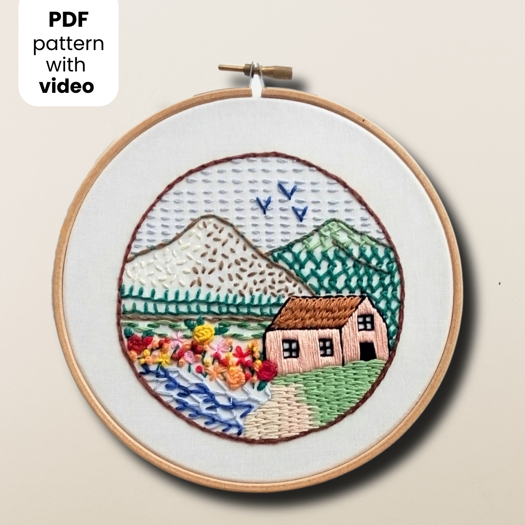 21 Stitch Sampler - Hand Embroidery Pattern (PDF)