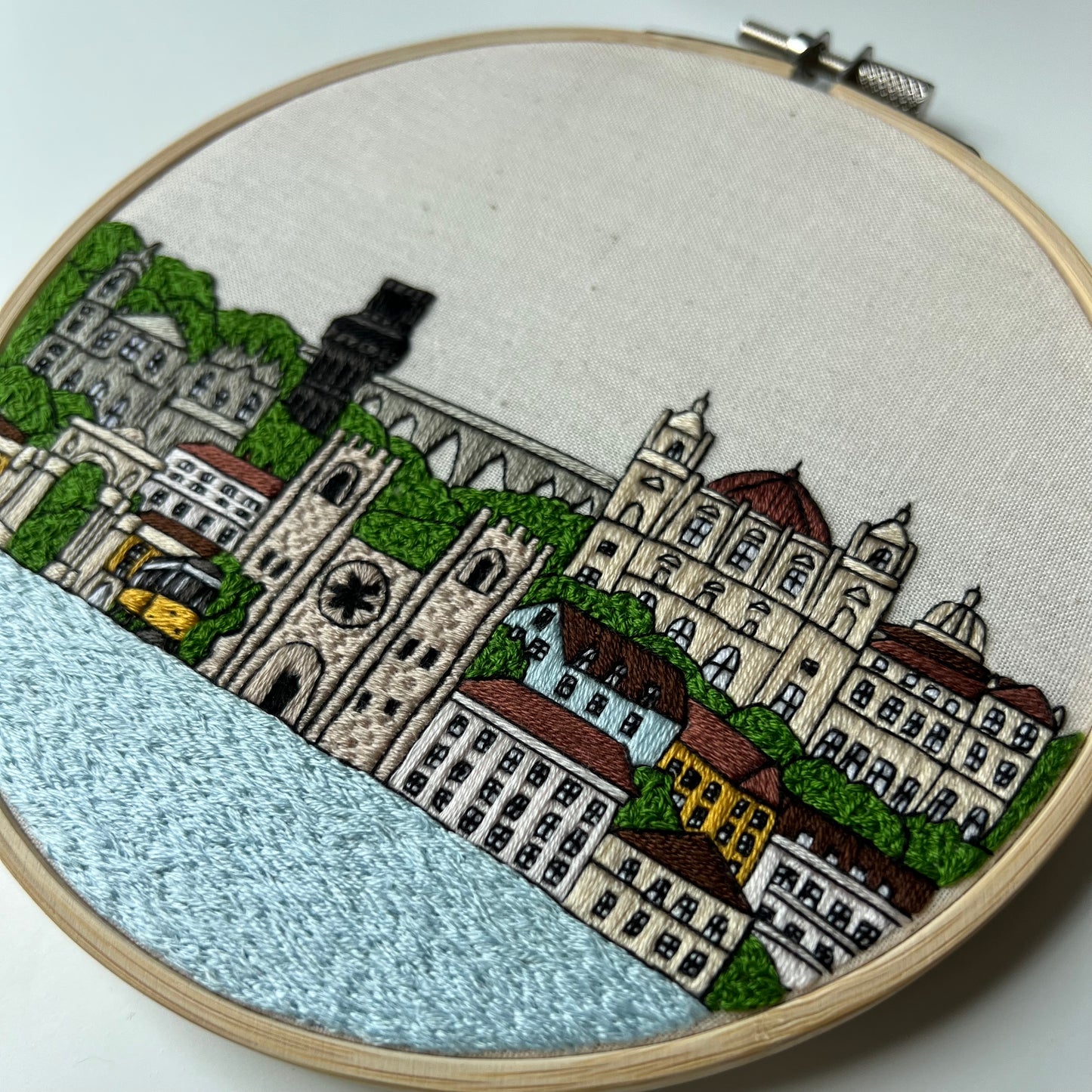 Lisbon, Portugal, Cityscape - Hand Embroidery Pattern (PDF)