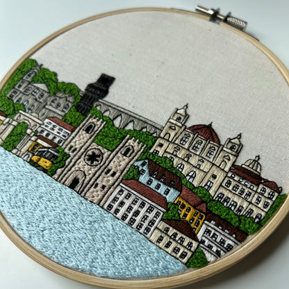 Lisbon, Portugal, Cityscape - Hand Embroidery Pattern (PDF)