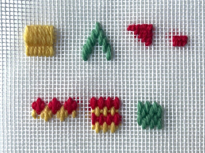 Bargello embroidery bundle. Sampler and pattern