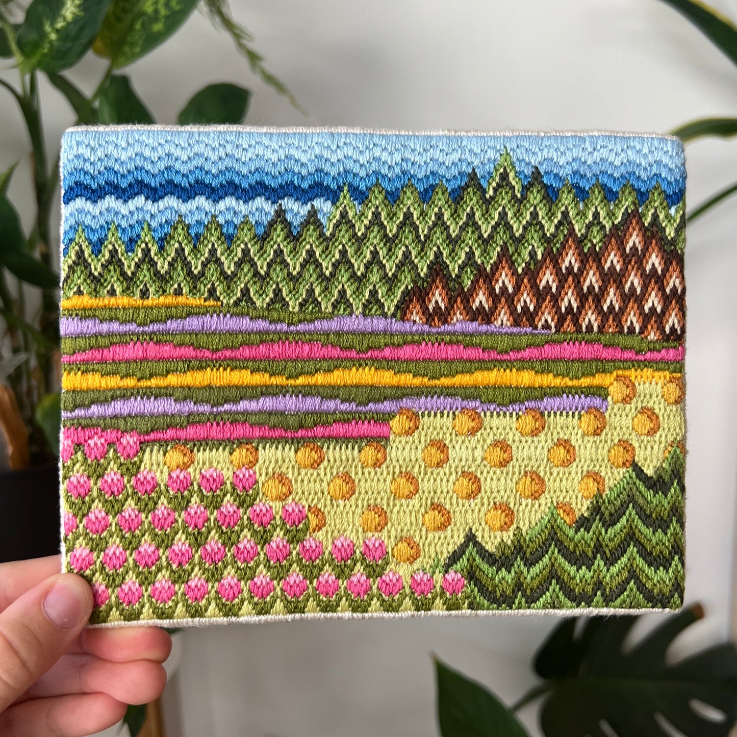 Bargello embroidery bundle. Sampler and pattern