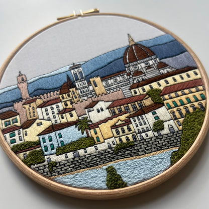 Florence, Italy, Cityscape - Hand Embroidery Pattern (PDF)