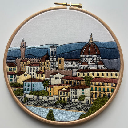 Florence, Italy, Cityscape - Hand Embroidery Pattern (PDF)
