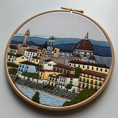 Florence, Italy, Cityscape - Hand Embroidery Pattern (PDF)