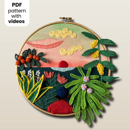 In the Jungle, 3D Elements - Hand Embroidery Pattern (PDF)