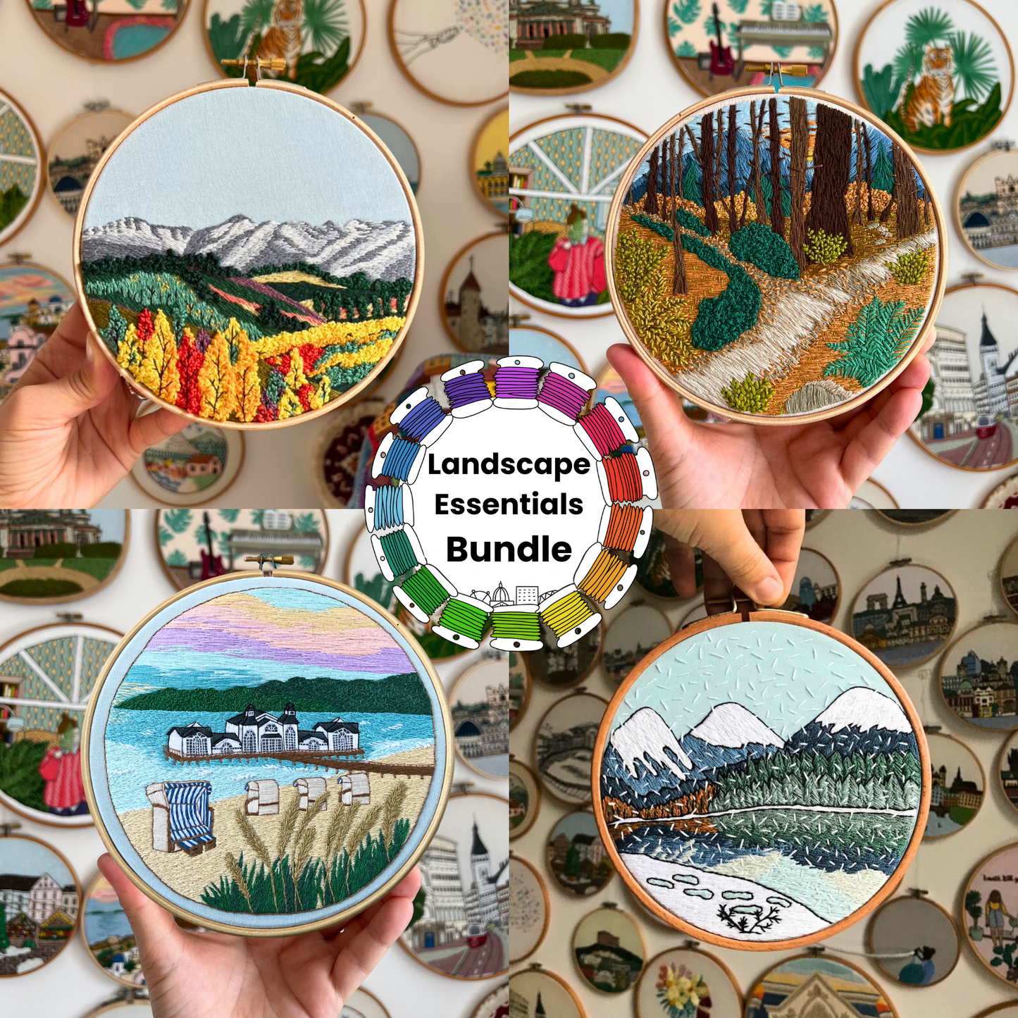 Landscape Essentials Bundle - Hand Embroidery Pattern (PDF)