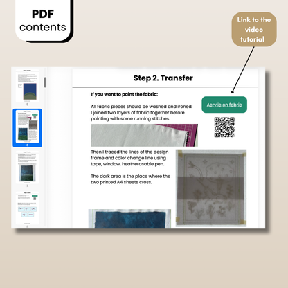 PDF instructions with text and images on a beige background