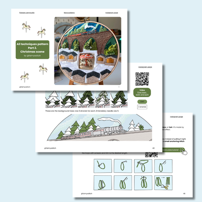 "All techniques" Hand embroidery pattern