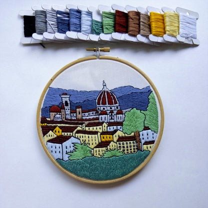Florence, Italy, Cityscape - Hand Embroidery Pattern (PDF)