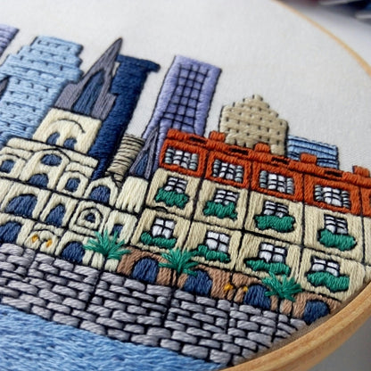 New Orleans, LA, Cityscape - Hand Embroidery Pattern (PDF)