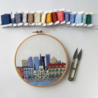 New Orleans, LA, Cityscape - Hand Embroidery Pattern (PDF)