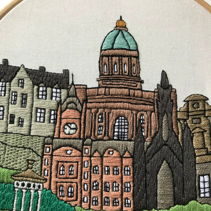 Edinburgh, Scotland, Cityscape - Hand Embroidery Pattern (PDF)