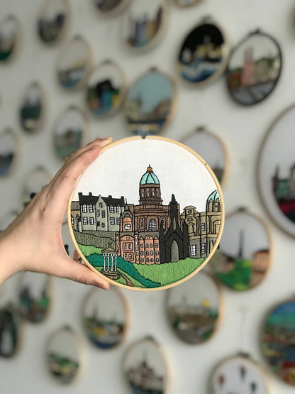 Edinburgh, Scotland, Cityscape - Hand Embroidery Pattern (PDF)