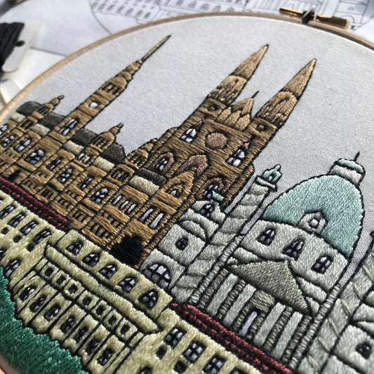 Vienna, Austria, Cityscape - Hand Embroidery Pattern (PDF)