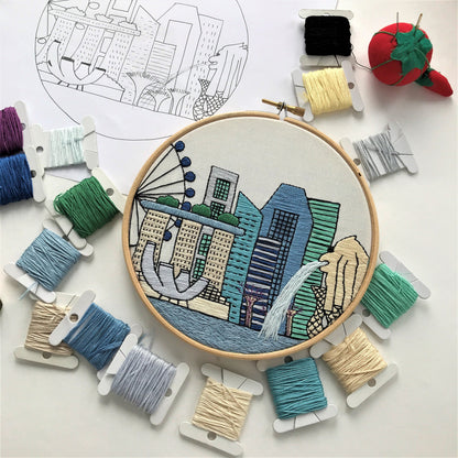 Singapore, Hand Embroidery Pattern (PDF)