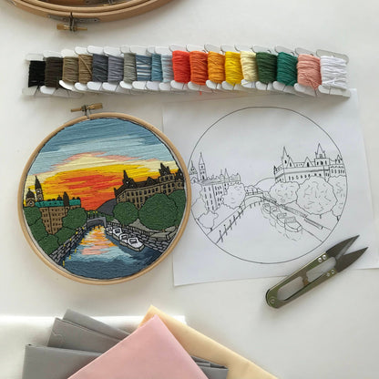 Ottawa, Canada, Cityscape - Hand Embroidery Pattern (PDF)