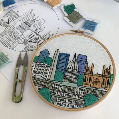 Washington DC, United States, Cityscape - Hand Embroidery Pattern (PDF)