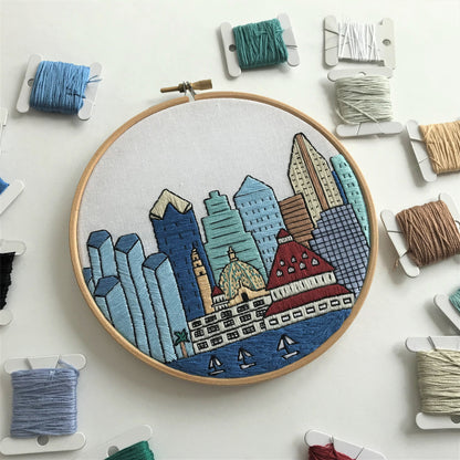 San Diego, CA, Cityscape - Hand Embroidery Pattern (PDF)