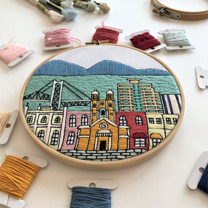 Florianopolis, Brazil, Cityscape - Hand Embroidery Pattern (PDF)
