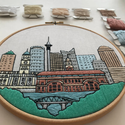 Auckland, New Zealand, Cityscape - Hand Embroidery Pattern (PDF)