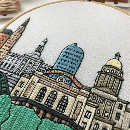 Denver, CO, Skyline - Hand Embroidery Pattern (PDF)