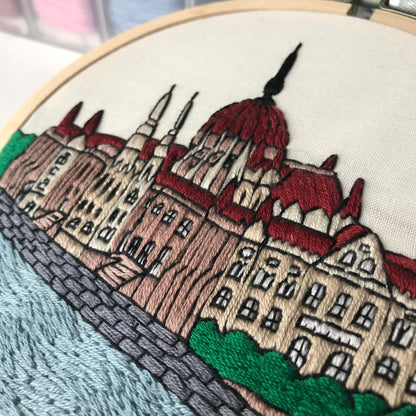 Budapest, Hungary, Architecture - Hand Embroidery Pattern (PDF)