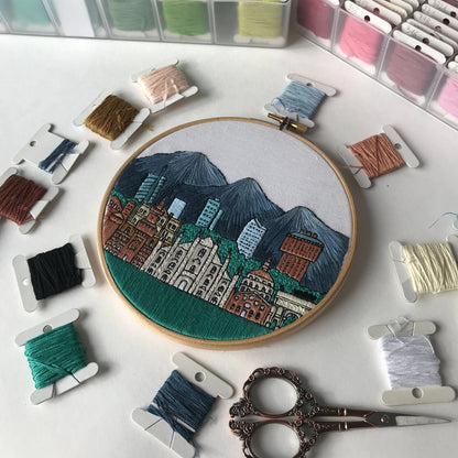 Milan, Italy, Architecture - Hand Embroidery Pattern (PDF)