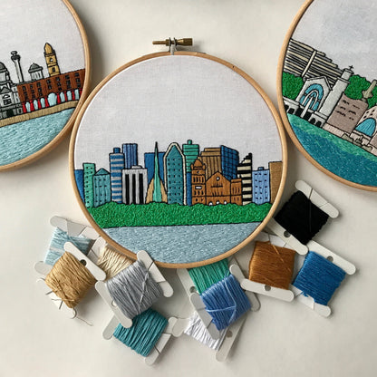 Perth, Australia, Cityscape - Hand Embroidery Pattern (PDF)