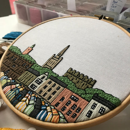 Norwich, United Kingdom, Cityscape - Hand Embroidery Pattern (PDF)
