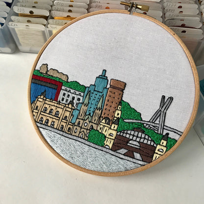Sao Paulo, Brazil, Cityscape - Hand Embroidery Pattern (PDF)