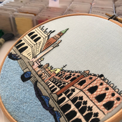 Venice, Italy, Cityscape - Hand Embroidery Pattern (PDF)