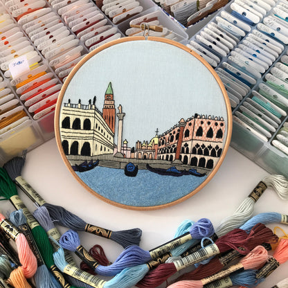 Venice, Italy, Cityscape - Hand Embroidery Pattern (PDF)