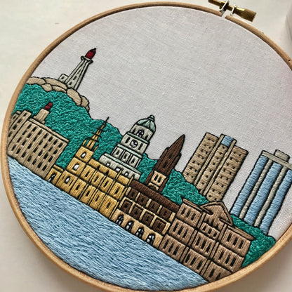 Halifax, Nova Scotia, Harbor - Hand Embroidery Pattern (PDF)
