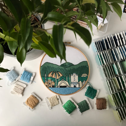 Islamabad, Pakistan, Cityscape - Hand Embroidery Pattern (PDF)