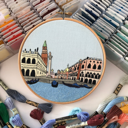 Venice, Italy, Cityscape - Hand Embroidery Pattern (PDF)