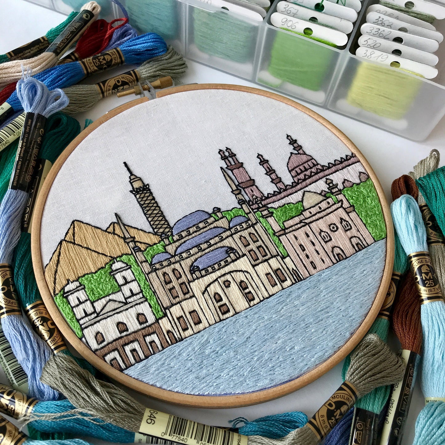Cairo, Egypt, Cityscape - Hand Embroidery Pattern (PDF)