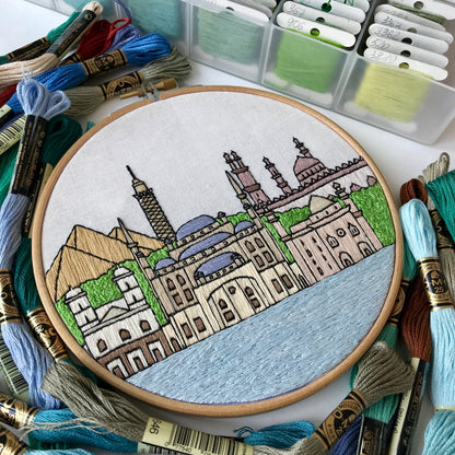 Cairo, Egypt, Cityscape - Hand Embroidery Pattern (PDF)