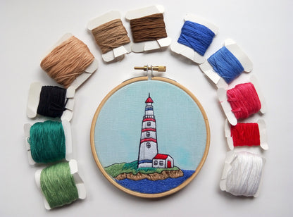 Lighthouse, Hand Embroidery Pattern (PDF)