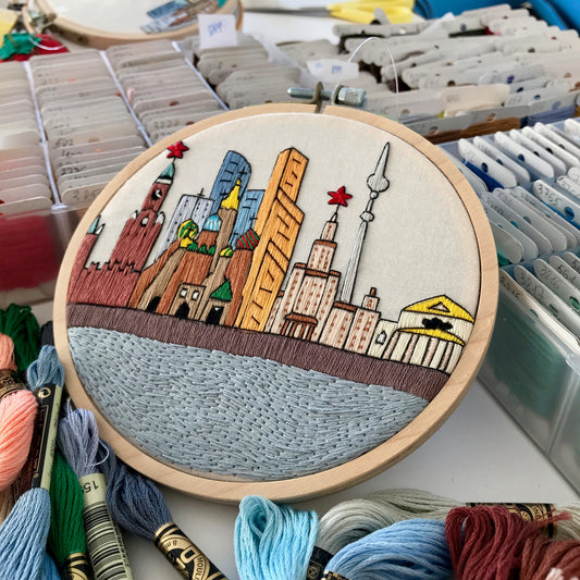 Moscow, Russia, Landmarks - Hand Embroidery Pattern (PDF)