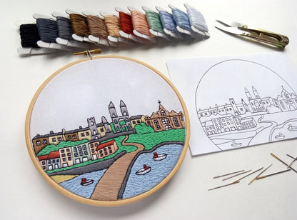 St. Andrews, United Kingdom, Landmarks - Hand Embroidery Pattern (PDF)