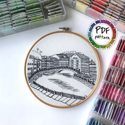 Saint Petersburg, Russia, Architecture - Hand Embroidery Pattern (PDF)