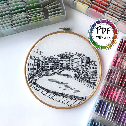 Saint Petersburg, Russia, Architecture - Hand Embroidery Pattern (PDF)