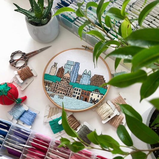 Austin, TX, Cityscape - Hand Embroidery Pattern (PDF)